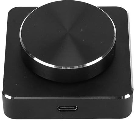 Annadue USB Volume Control Knob, Bluetooth 5.1 Programmable Computer Speaker External Volume Control with One-Click Mute, RGB Lighting, Wireless/Wired Mode, for PC, Laptop