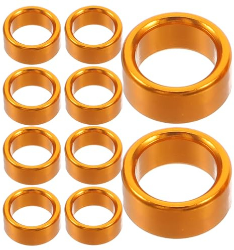 HOMSFOU 10 Stück Taubentrainingsbänder aus Aluminium Wiederverwendbare Vogelringe in Gold Komfortable Taubengesundheits Identifikationsringe für Training und Identifikation