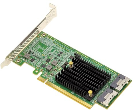 KALEA-INFORMATIQUE RETIMER-Karte PCIe 4.0-Adapter auf 2 Slim-SAS-Anschlüsse SFF-8654 8i für NVMe-SSDs M2, M3, U2, U3 oder PCIe-Adapterplatinen