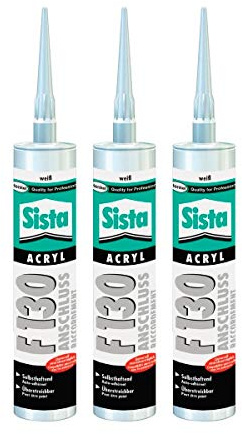3er Pack: Henkel Sista Acryl-Fugendichter F130 weiss - 3 Kartuschen á 300ml