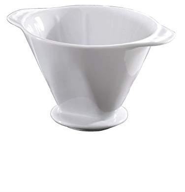 Ritzenhoff & Breker Porzellan Kaffeefilter Rio, Weiß, für Filtertüten der Größe 4, 14,5 x 14,5 x 11 cm