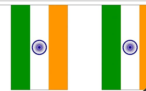 India Bunting – 9 meter flaggväv – polyester – 30 flaggor per 9 m längd – flagga superstore©