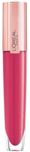 L'Oréal Paris Glänzender Lipgloss für maximales Volumen, Pflegende Wirkung, Mit Hyaluronsäure und Kollagen-AS-Fragmenten, Glow Paradise Brilliant Signature Plump-in-Gloss, Nr. 408 I Accentuate