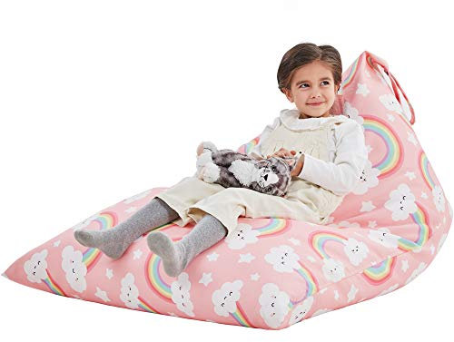 Nobildonna Sitzsack Bezug zur Aufbewahrung von Plüschtieren für Kinder und Jugendliche (ohne Füllung) 250 Liter waschbar Sitzsack Bezug groß für die Organisation des Kinderzimmers