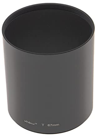 vhbw paraluce compatibile con obiettivi con filetto interno da 67mm - metallo, nero
