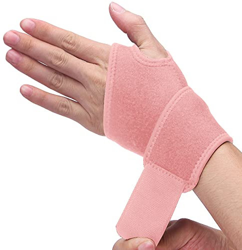 Handgelenkstütze für Sport und Alltag, Handgelenk-Kompressionsbandage zur Schmerzlinderung, Wrist Wrap für Damen und Herren, Einheitsgröße für linke oder rechte Hand, einzeln (Rosa)