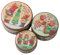 KATELUO 3 Piezas Latas de Metal para Ggalletas, Latas de Galletas de Navidad, Caja de Metal para Galletas, 3 Tamaño - 20 cm /17 cm /13.5 cm, para Galletas, Chocolate, Dulces, Golosinas (A)
