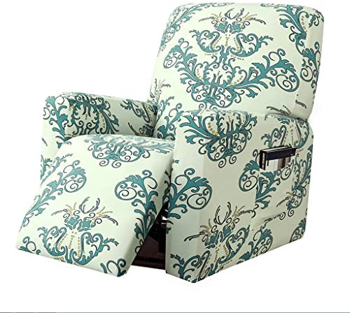YOPOIY 4-teilig Sesselbezug Jacquard-Spandex-Stretch Sesselschoner für Einzelsitz Sesselüberwurf Weicher waschbarer Möbelschutz mit Tasche -Grün