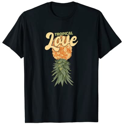 Tropical Love Balançoire ananas à l'envers T-Shirt