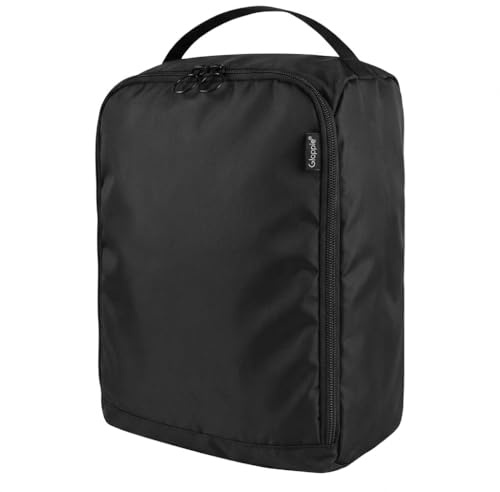 Gloppie Borsa Porta Scarpe Impermeabile - Sacchetto per Scarpe da Viaggio con Chiusura a Cerniera, Sacchetti Portascarpe Perfetto per Organizzare Scarpe in Valigia o Palestra, Nero