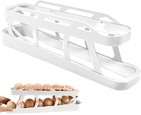 2 Strati Porta Uova Frigorifero, Dispenser per Uova Porta Uova Frigo Dispenser Uova Frigo Contenitore Uova Frigo, per Uova per 12-14 Uova, per la Conservazione Delle Uova in Frigorifero