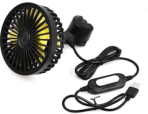 dentedeleao Ventilateur pour Voiture 5V 1A Ventilateur Voiture Usb Portable Ventilateur Voiture Allume Cigare Ventilateur de Voiture Ventilateur Camping Car (Modell 3)