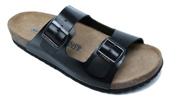 Kifidis Soft Step K0765DE Leather Läderskor Sandaler Träskor Clogs Tofflor Pantoletter Komfortskor, Män, Svart, EU 42
