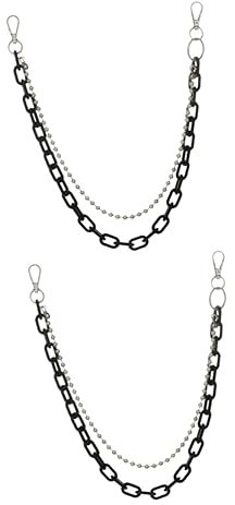 BESTYASH 2 Stück Taillengürtelkette Modische Taillenkette Aus Metall Acryl-eisengürtel Für Erwachsene Geometrisches Design Partykleidung