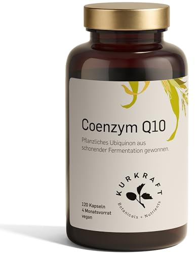 KURKRAFT® Coenzym Q10 - Hochdosiert & Vegan - 200 mg pro Kapsel - Hohe Bioverfügbarkeit - Ohne unnötige Zusätze, 120 Kapseln