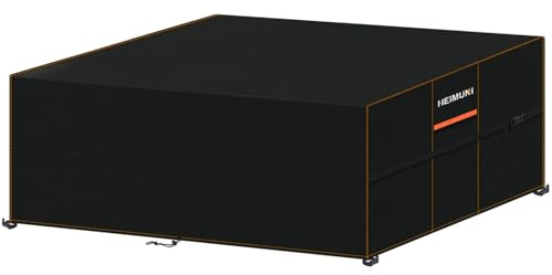 HEIMUNI Outdoor Furniture Covers Waterproof, Large Garden Furniture Covers | 420D Oxford Patio Table Covers Waterproof Rattan Sofa Set Cover Patio Furniture Covers for Table and Chair Set 250x180x90cm
