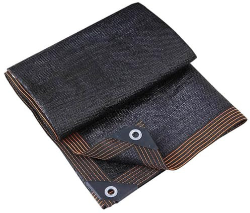 AuMarndi Rete Ombreggiante Telo Ombreggiante Tenda A Vela Parasole Rettangolare Permeabile 90% Protezione UV Tessuto Ombreggiante Traforato per Balconi Terrazza Pergola Giardino,black-6x6m