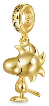 GNOCE Charm Anhänger Peanuts Stehender Snoopy Anhänger 925 Sterlingsilber Beads Charms für Frauen und Mädchen Schmuckgeschenk für Fans