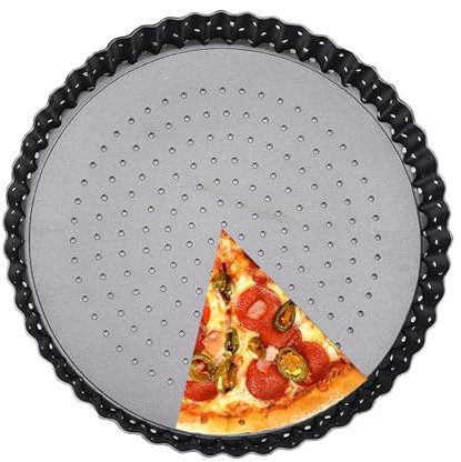 Bakning Pizzaplåt, Bakning Pizzaplåt, Non-stick kolstål pizzapanna med god termisk ledning | Multifunktionella maskintvättbara baktillbehör med Fo