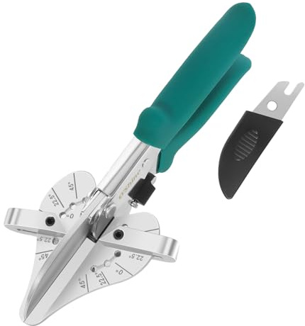 O’Shine 22.5 Degree Miter Shears For Angular Cutting Molding Wood Crafting, Quarter Round Cutting Tool Shoe Molding Cutters, Multi Angle Miter Shear Cutter Trim Cutter Hand Tool, w/ 1pc Extra Blade