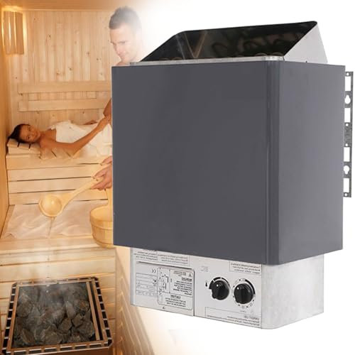 GBHJJ 4,5-9 Kw 220V Riscaldatore Elettrico di Sauna, Stufa di Riscaldamento Sauna con Controller Interno, Bagno Sauna Box Sauna Room Equipment, per Casa Hotel Spa Doccia Bagno di Vapore,9KW