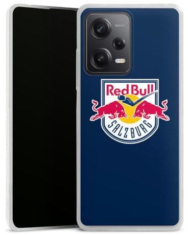 DeinDesign Slim Case extra dünn kompatibel mit Xiaomi Redmi Note 12 Pro 5G Silikon Handyhülle transparent Hülle EC Red Bull Salzburg Offizielles Lizenzprodukt Eishockey