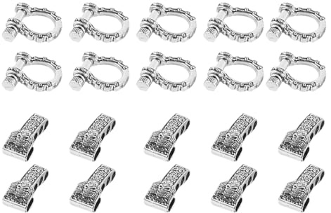 WANGCL Paracord-spännen Bågspännen Skruvstift Ankarbygel Justerbara byglar Spännen för Paracord armbandsbälte (10 st)