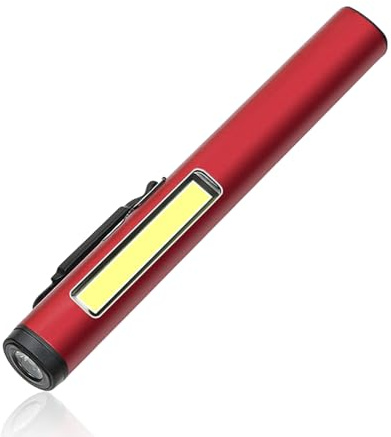 flintronic Mini LED Taschenlampe, Handheld Taschenlampe Klein, IPX4 Wasserdicht Stiftlampe, USB-aufladbare, Stift Lampe Perfekt für Inspektion, Arbeit, Reparatur, Notfälle (Rot)