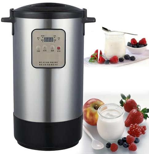 Machine à fermentation entièrement automatique, yaourtière électrique entièrement automatique 12L, yaourtière en acier inoxydable avec écran LCD intelligent,12L