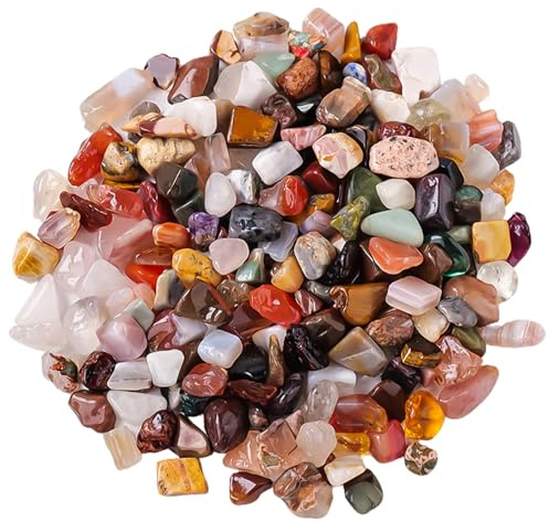 YOUNGSAY 800g Pietre Decorative, 8-12mm Colorati Sassolini Decorativi per Vasi, Naturali Irregolari Sassolini per Acquario, Giardino e Piante in Vaso Decorazione