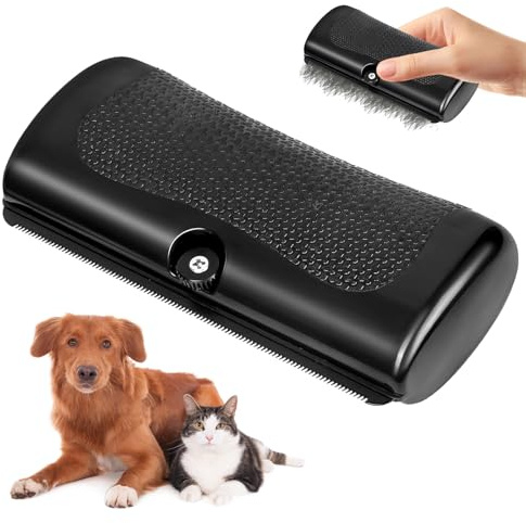 Hundebürste Kurzhaar,ESYFOR Fellwunder Bürste Hund Klein Kunststoff Deshedding-Bürste Haustier-Enthaarungskamm mit Komfortgriff für Hunde,Katzen,Kaninchen,Pferde
