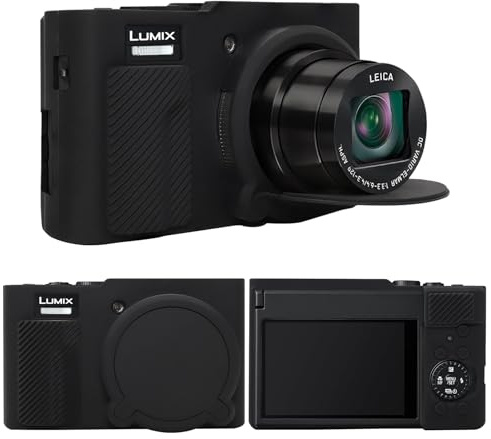 RAIALL Silicone Case for Panasonic LUMIX DC-TZ99E/TZ99/ZS99 Camera, Black | Soft Silicone Cover with Removable Lens Cover, Slim Carrying Protective Camera Body Skin Sleeve, Anti-Slip & Anti-Scratch
