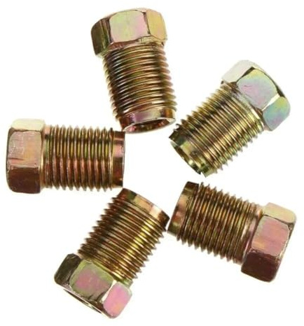 Bremsleitung Verbinder 20 stücke Bremsleitungsmuttern Männlich Metrisch 12mm X 1,0mm Mutter Verzinkt 3/16 Rohr Metrische Muttern Bremskabel Connector Kit Bremsleitung Fitting Messing