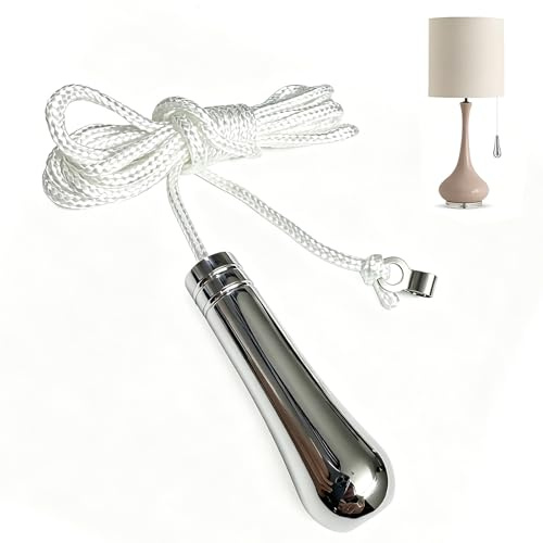 Bathroom Metal Light Pull Cord Set, 1.5 m Extension Cable with Connector | Light Nylon Pull Cord For Light And Fan Switches