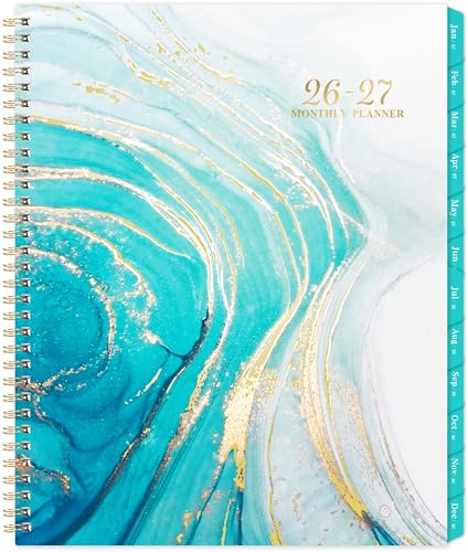 2026-2027 Monthly Planner/Calendar - July 2026 - December 2027, Monthly Planner 2026-2027, 18 Months Planner with Tabs & Note Pages, 9 x 11, Twin-Wire Binding and Two-Side Pocket, Perfect Organizer
