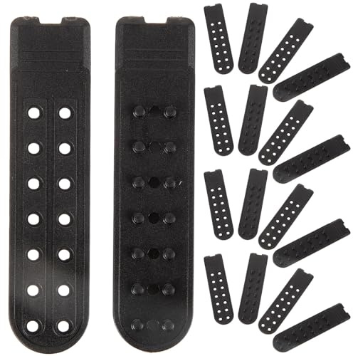 Luxshiny Correas Ajustables para Sombrero de Plástico 14 Agujeros, Extensor Doble Línea, Broche Deslizante para Gorras Snapback, 10 Pares, Accesorio para Reparar y Ajustar Gorras