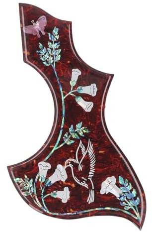 SYLEN Gitarren-Pickguard, selbstklebend, kratzfest, Kolibri-Schlagbrett, 2 mm, Ersatz für Akustikgitarre, für Anfänger, Profis, Live-Auftritte, Reparaturen zu Hause