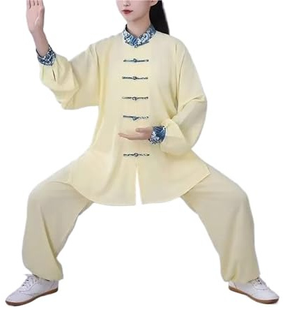 DUBTEDHOU Tai-Chi-Anzug, Unisex-Baumwoll-Tai-Chi-Kung-Fu-Uniform, mehrere Größen(Color4,XL)