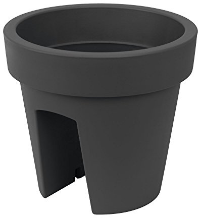Balkonkiste Blumenkasten Geländerkasten Balkonkasten Geländertopf L 250 mm anthrazit Lofly