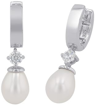 Amor Creolen 925 Sterling Silber Damen Ohrschmuck, mit Zirkonia synth., Kommt in Schmuck Geschenk Box