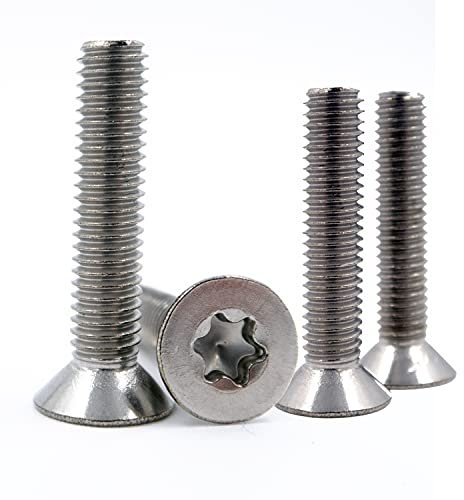 PROTECH 10 Stück Senkkopfschrauben M4x8 Edelstahl A2 rostfreier V2A TX Innensechsrund Vollgewinde Senkschrauben TORX DIN 965