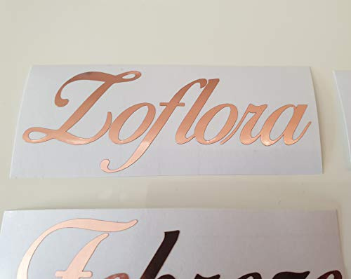 Name Word Label Stickers Rose Gold Personalised Vinyl Stickers - Words Lettering - for Bottles Cleaning and more
