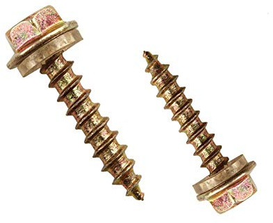 Vis à bois autotaraudeuses, bride hexagonale avec zinc de couleur dure et longues vis à tête plate pointue, M5 * 35 mm (environ 460 pièces)-M6 * 280mm (50 pièces)
