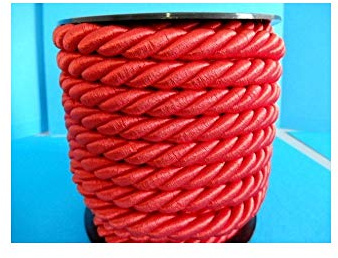 PIZZITALIANI Passamaneria decorativa - Cordone Intrecciato 10mm x 10m, ROSSO – Corda Decorativa flessibile, Cordoncino per decorazioni e Artigianato, Made in Italy