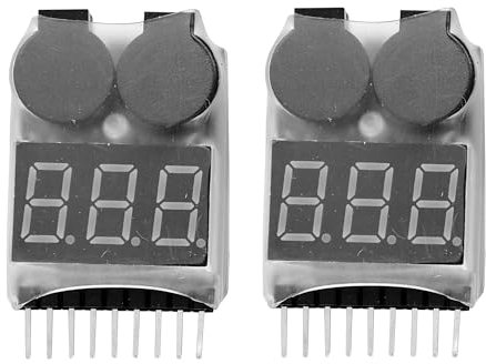 SHHAO 1-8S & 1-6S RC Lipo Battery Voltage Tester with Low Voltage Alarm for RC Lipo/Li-Ion/LiMo/Li-Fe Battery Pack