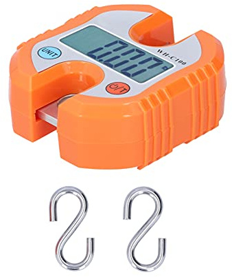 Mini Digital Crane Scale 150 Kg C100 Wiegehaken-Hängewerkzeug mit Doppelter Genauigkeit(Orange)
