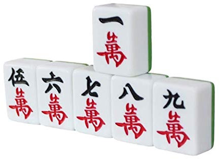 SMSOM Große Mahjong Fliese Set Chinese Mahjong Brand Home Indoor Entertainment 144 Blätter 42mm Tragbare Spiel Mahjong Fliese (grün) (Size : 40mm)