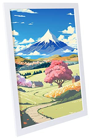 Hengsong Bilderrahmen 50x75 Weiß,Bilderrahmen mit Acryglas&MDF für Puzzlerahmen&Posterrahmen,für Foto von 50x75cm,ca.52.9×77.9cm