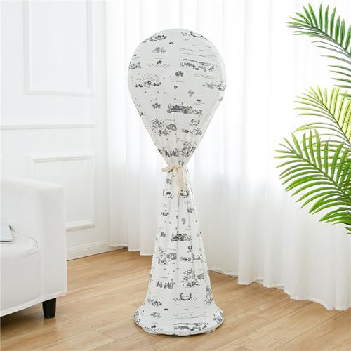 Treer Housse Anti-poussière pour Ventilateur Électrique, Housse Ventilateur sur Pied Anti-humidité Housses pour Ventilateur Lavable pour Ventilateur de Sol Domestique (Campagne,18 Pouces)