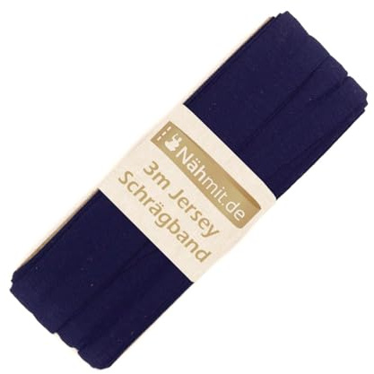 Nähmit - Jersey Schrägband - elastisches vorgefalztes Einfassband 3 Meter x 20mm